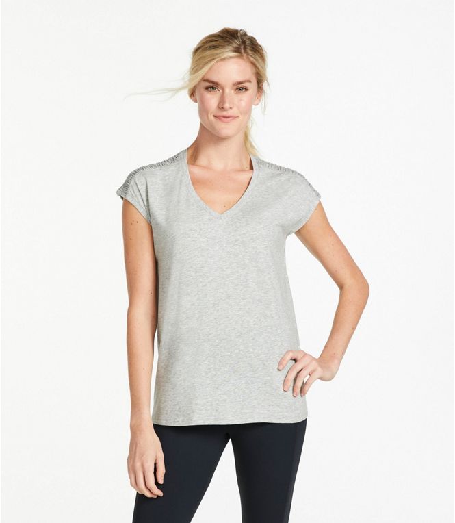 Beyond Soft Short Sleeve Vneck Tee Women's Regular