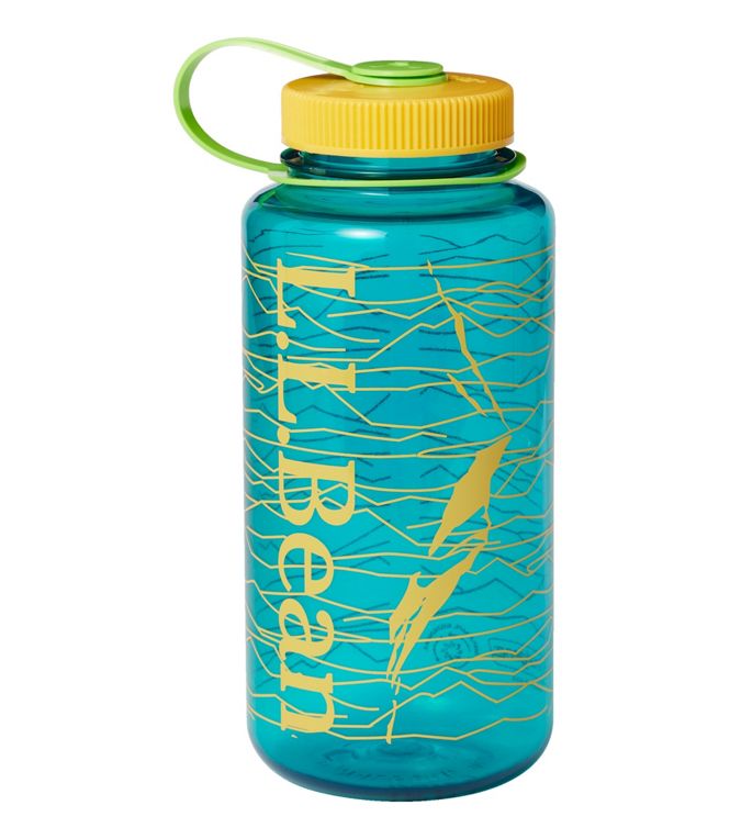 Nalgene Sustain Wide Mouth Water Bottle with L.L.Bean Logo, 32 oz. Blue, Copolyester